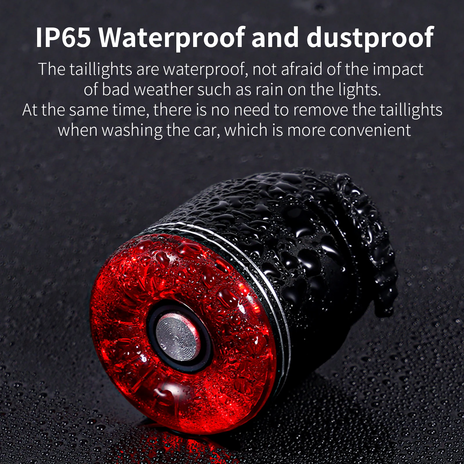 Rockbye Bicycle Rear Light IP65 Waterproof LED Bike Taillight USB Rechargeable MTB Cycling Night Riding Lamp Bicycle Accessories