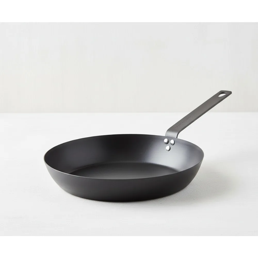 

Pre-Seasoned Carbon Steel 12” Frying Pan Skillet - Induction Compatible, Durable & Even-Heating for Home Chefs