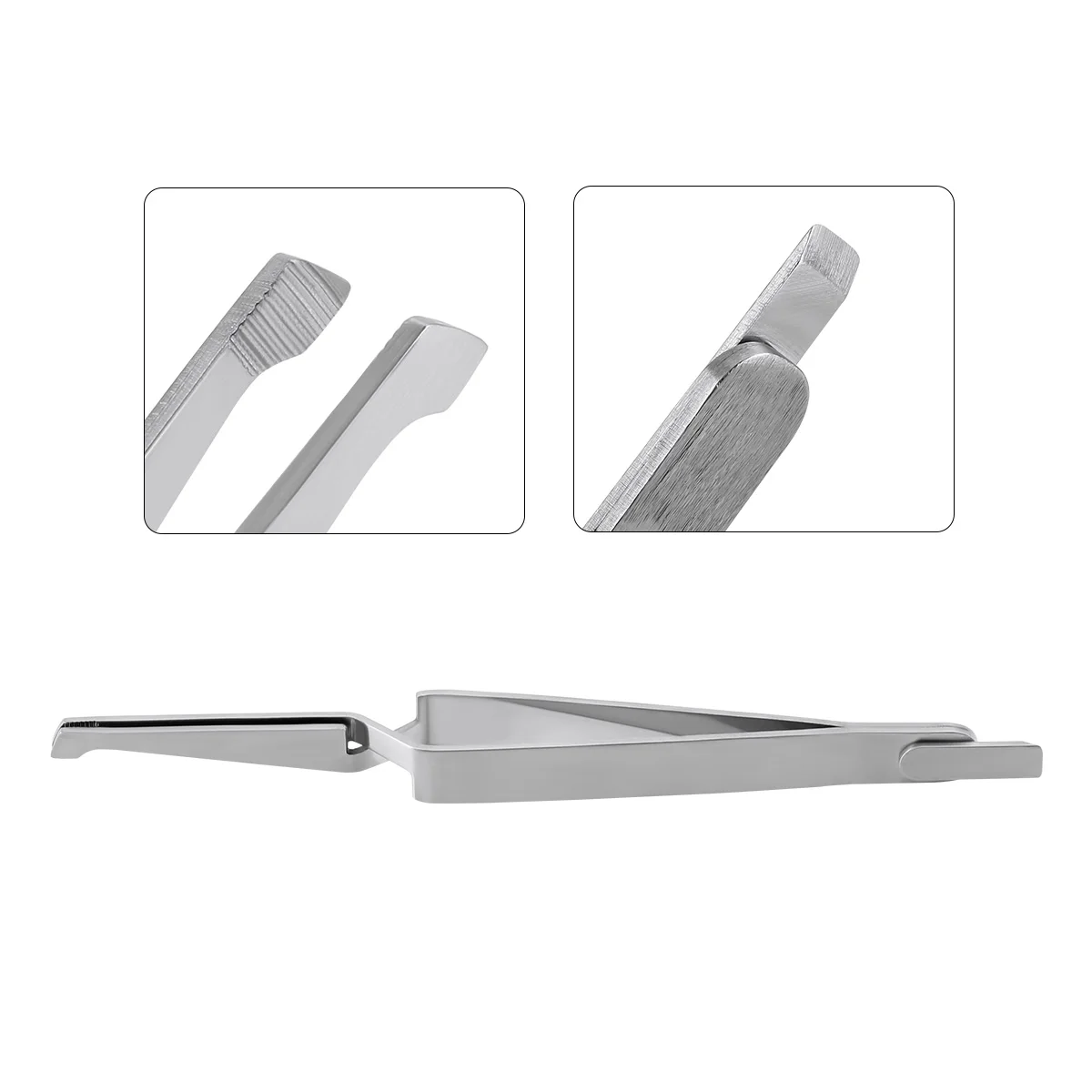 AZDENT Dental Bracket Tweezers 2Pcs Orthodontic Reverse Action Serrated Dentistry Instruments Tweezers Piler for Teeth Care