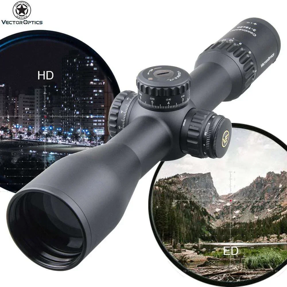 

Оптический прицел 2026/Continental 3-18x50 HD 34MM Zero Stop FFP тактический для охоты, заводской, от Scope
