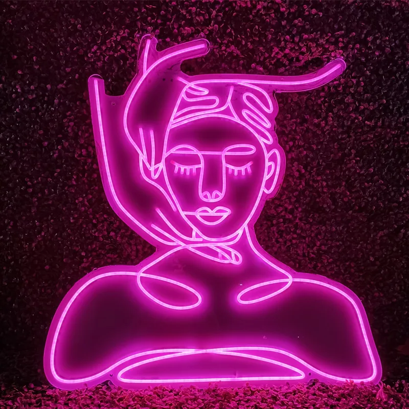 Modeling neon spot luminous pattern logo making