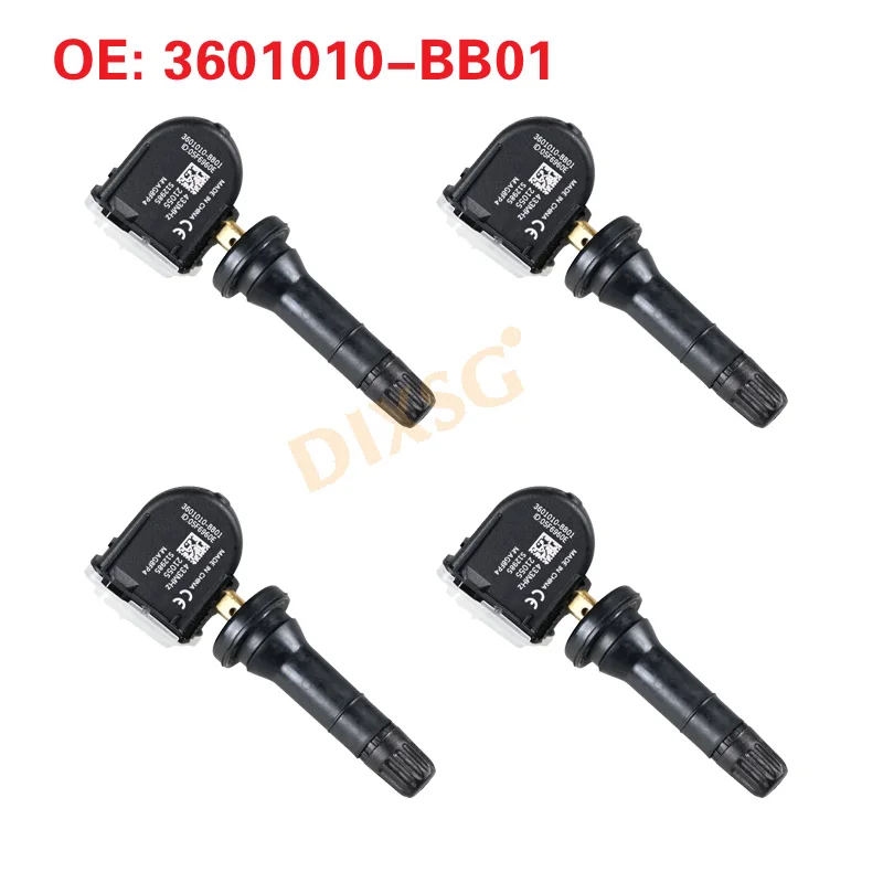 4Pcs Tire Pressure Monitor Sensor 3601010BB01 TPMS For CHANGAN CX70 EADO OSHAN 3601010-BB01 TPMS 433Mhz