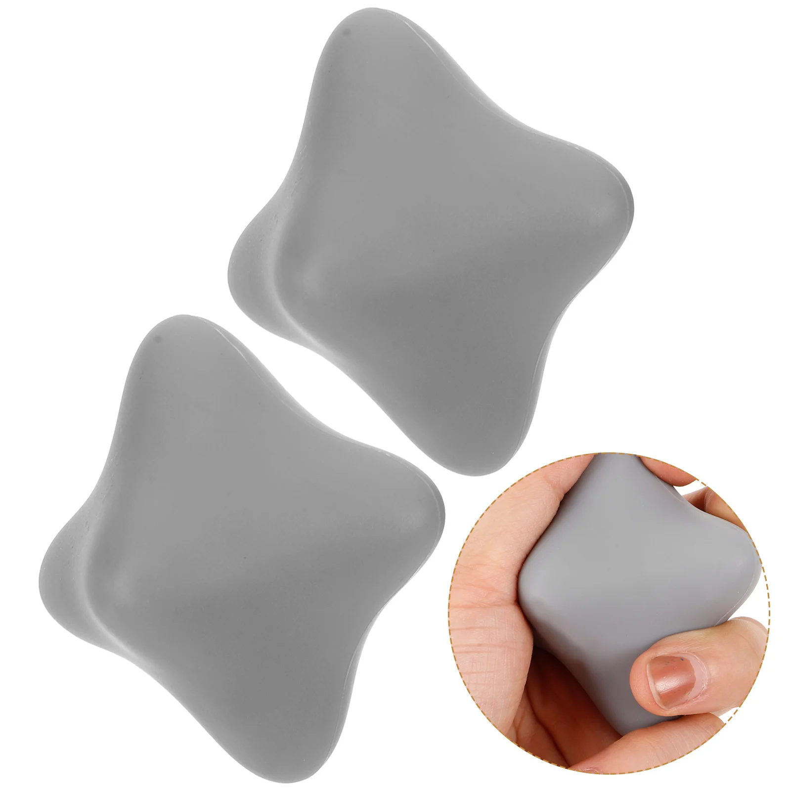 

2pcs Hexagon Hand Grip Ball Silica Gel Stress Reliever Portable Hand Exercise Balls Strength Senior Gifts