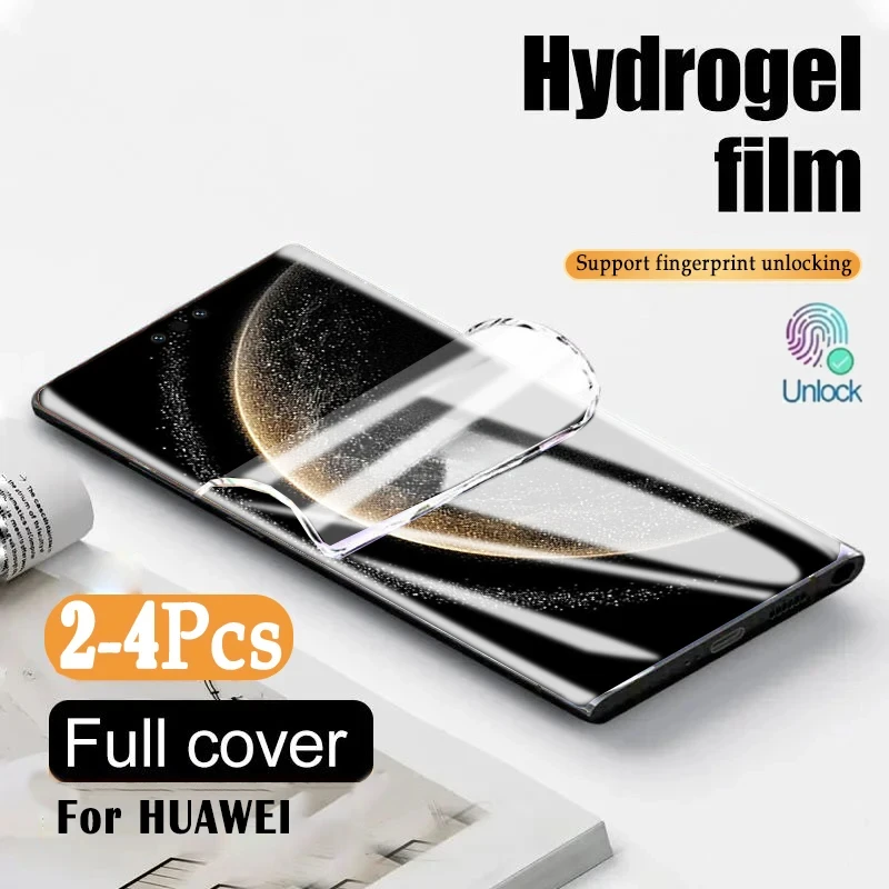 2-4pcs Clear Flexible Silicone Soft Hydrogel Film For Huawei Mate 70 Pro Plus Screen Protector for Huawei Mate 60 50 40 30 Pro