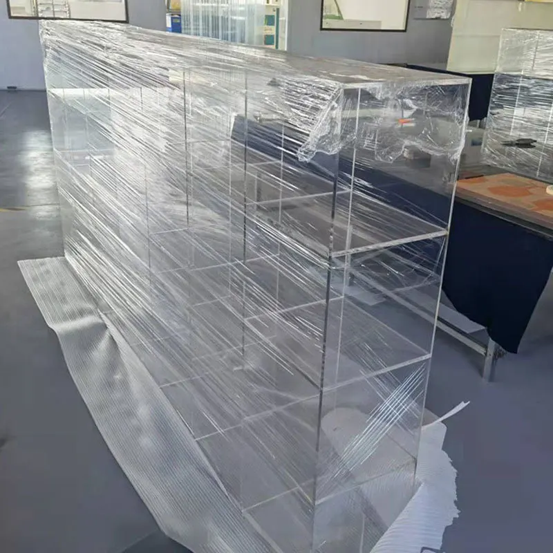 Transparent Acrylic Customizable Freestanding Display Cabinet Commercial Shelf Decoration Shoes Bags Action Figures Display Rack