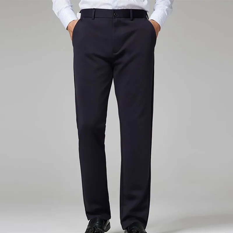 Slim Casual Pants Men Autumn Anti-wrinkle-free Elastic Straight-leg Pants Business Wear