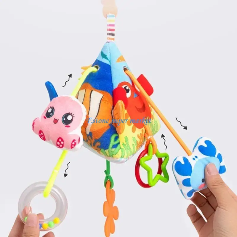 090B Giocattolo mobile per lettino per passeggino per cartoni animati per stimolazione uditiva sensoriale