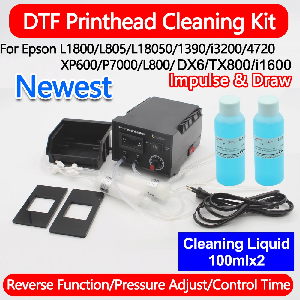 Cleaning Liquid DX6 XP600 i3200 TX800 i1600 5113 FA04000 FA04010 PrintHead Cleaning Kit For Epson L1800 L805 Clean Flush Machine