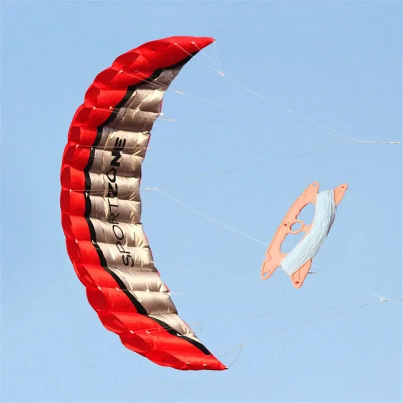 Hoge Kwaliteit 2.5M Dual Line Parafoil Parachute Sport Strand Vlieger Gemakkelijk Om Buiten Fun Sport Nylon Vliegers Speelgoed