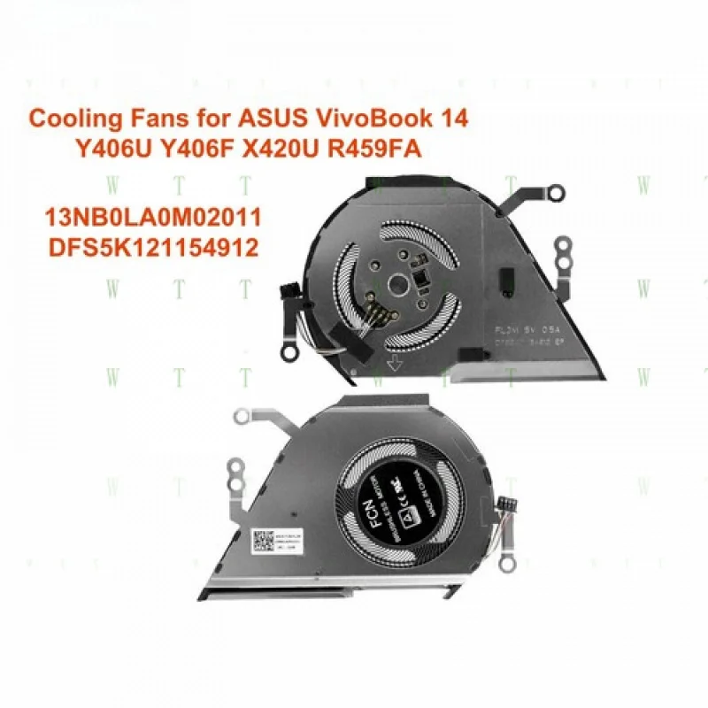 

BB для ASUS VivoBook Y406U Y406F X420U R459FA кулер 13NB0LA0M02011 Вентиляторы процессора ПК