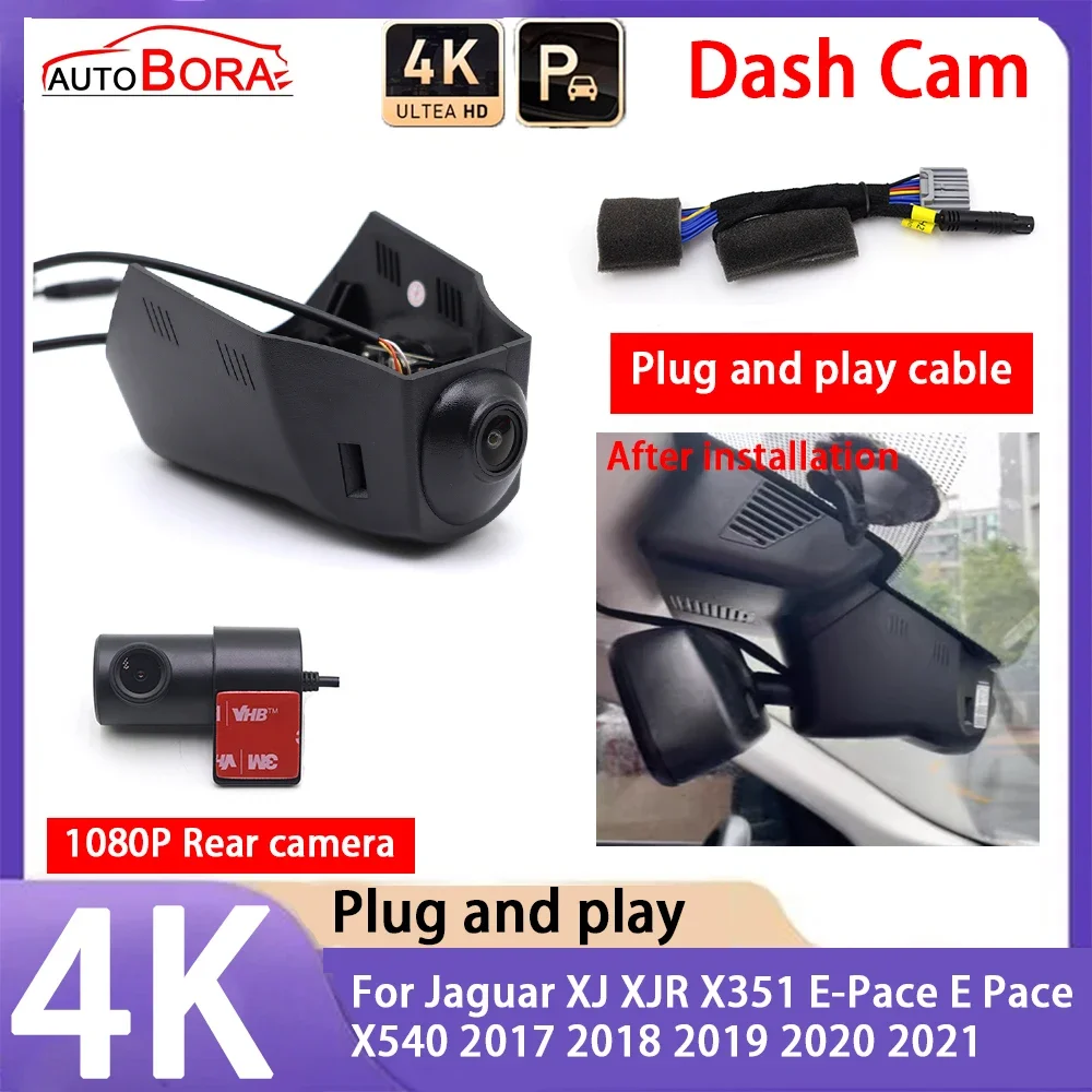 

AutoBora 4K 2160P Plug and Play UHD Dash Cam DVR Camera Night Vision for Jaguar XJ XJR X351 E-Pace E Pace X540 2017~2021