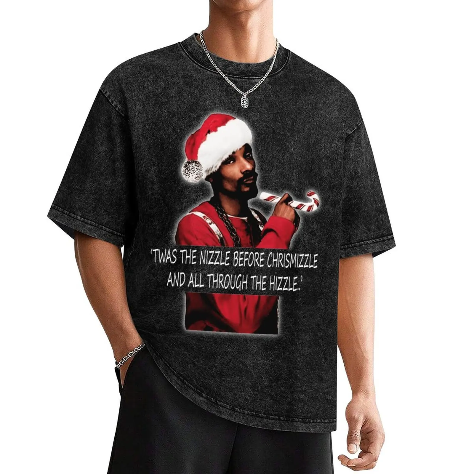 

Twas the nizzle before chrismizzle and all through the hizzle.. Classic T-Shirt aesthetic clothes mens clothing