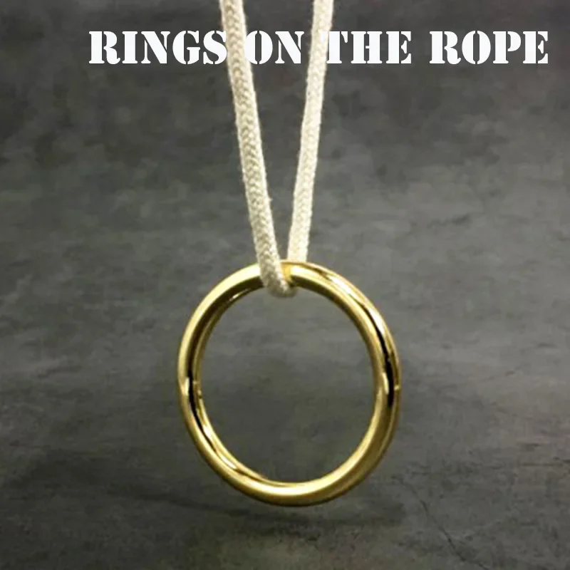 

Rings on the Rope Magic Tricks Classic Ring and Rope Routine Escape Illusion Magician Stage Gimmick Accessories Mentalism Props