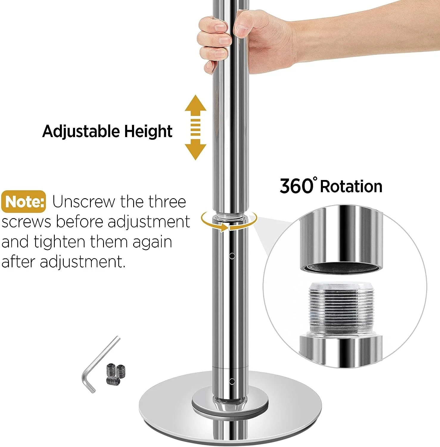 Fitness Pole for Dancing, spinning and static Dancing Pole Set Easy Installation and Adjust Heightpromote sales