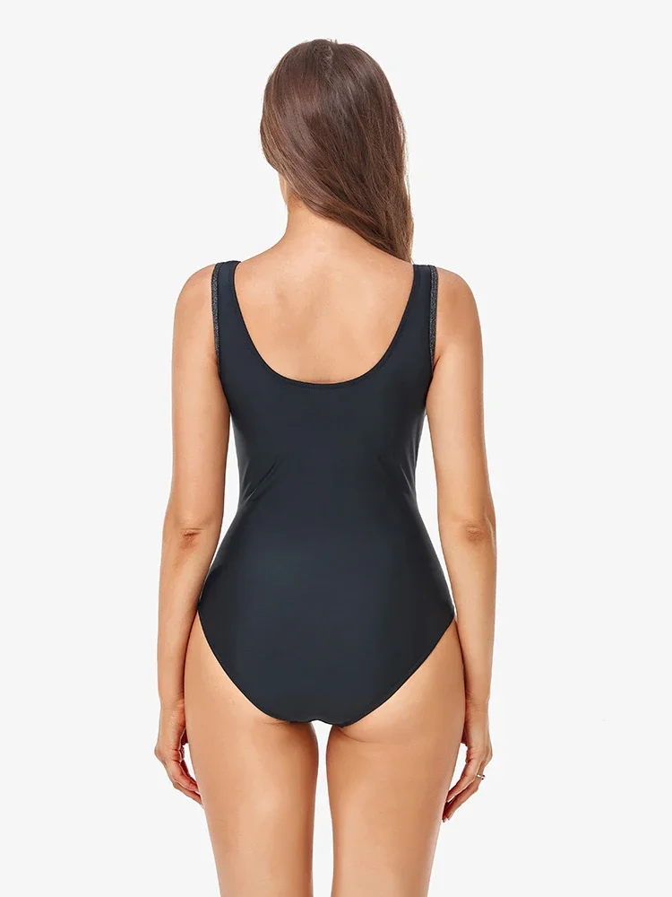 Riseado Mesh One Piece Swimsuit Sexy Swimwear for Women U back bodysuit