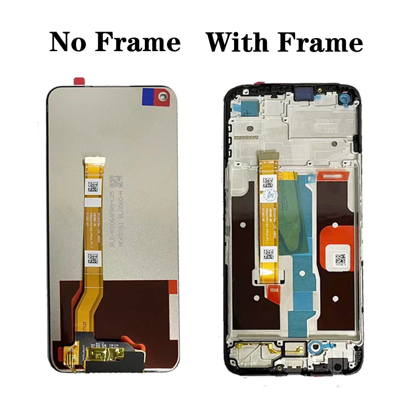 6.6"inch For Oppo Realme 8i RMX3151 LCD Display Touch Screen Digitizer Assembly For Realme8i LCD with Frame Replacement