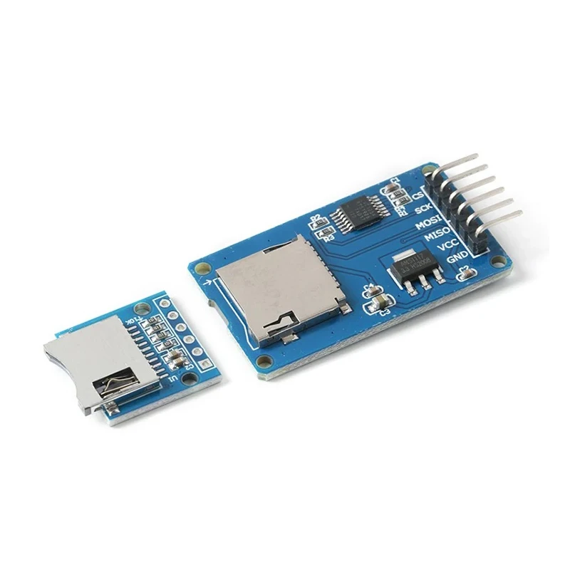 Micro/Mini SD card reader/writer module TF card reader 3.3/5V SPI interface 2/32GB self ejecting card socket development board