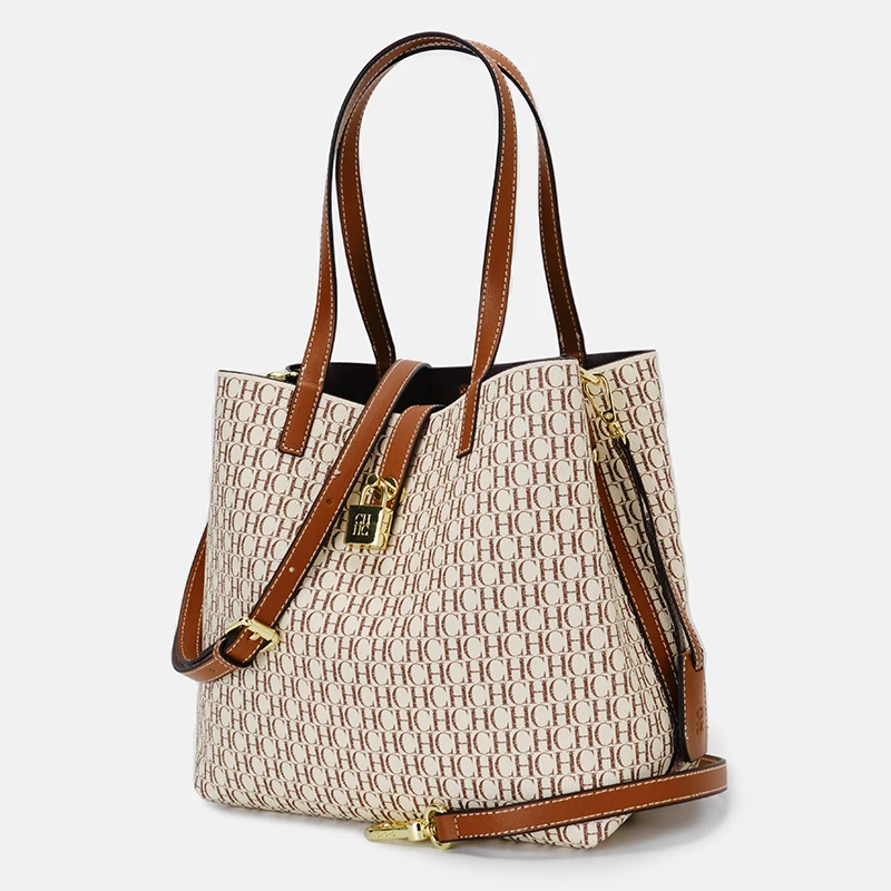

CH Women's Bag Shoulder Bag Simple Large Capacity Casual Resistant Brand Elegant Light Luxury Practical With Bags Pure Color