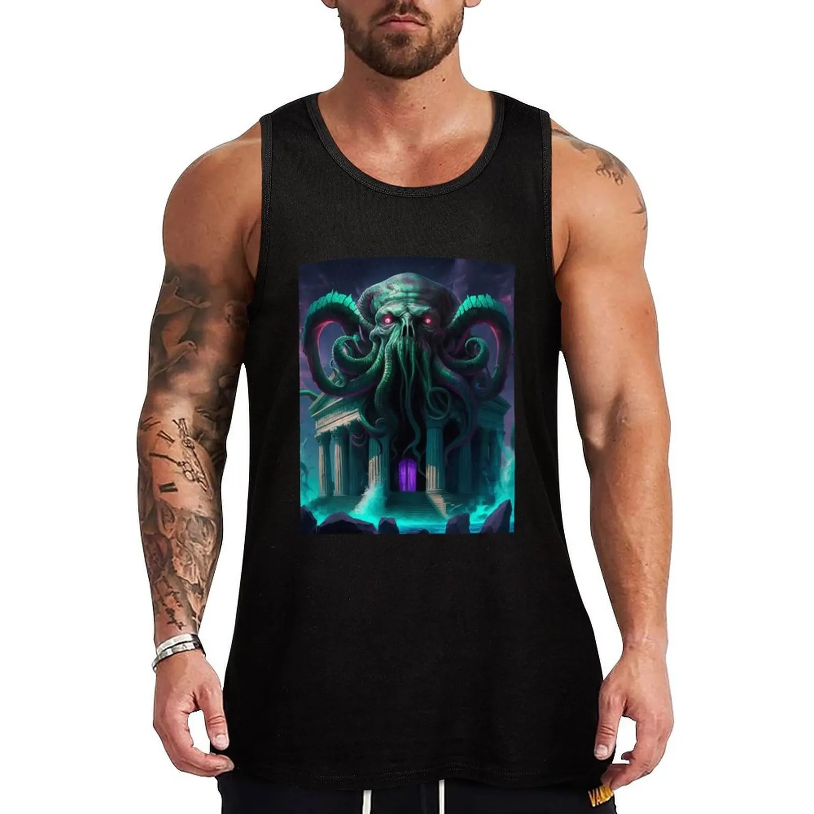 

Mythical Deep Water Creature. Tank Top gym t-shirts Top Sportswear for men