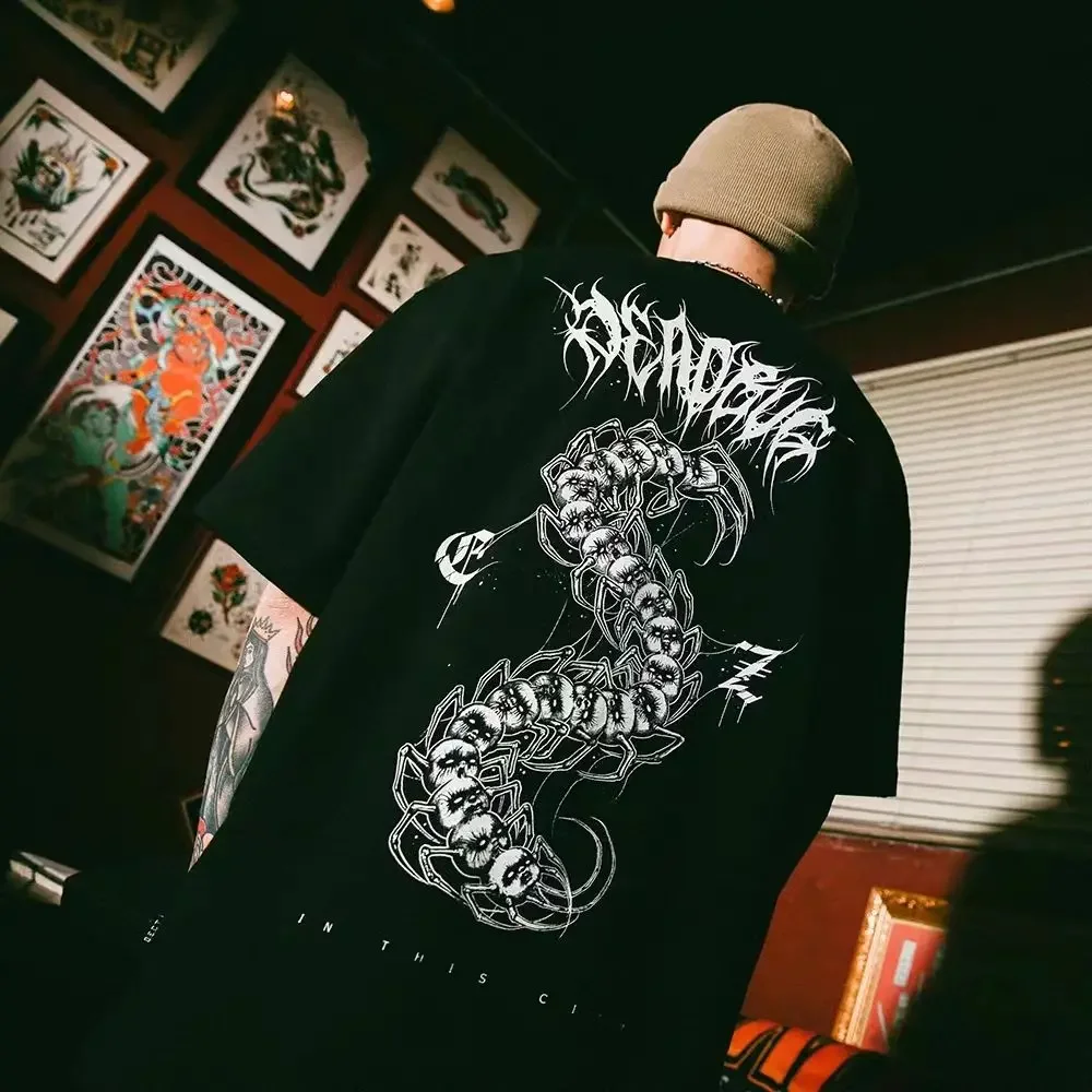 EKHLAS tattoo artist ARCS joint tattoo dark punk evil baby centipede rock men and women T-shirt