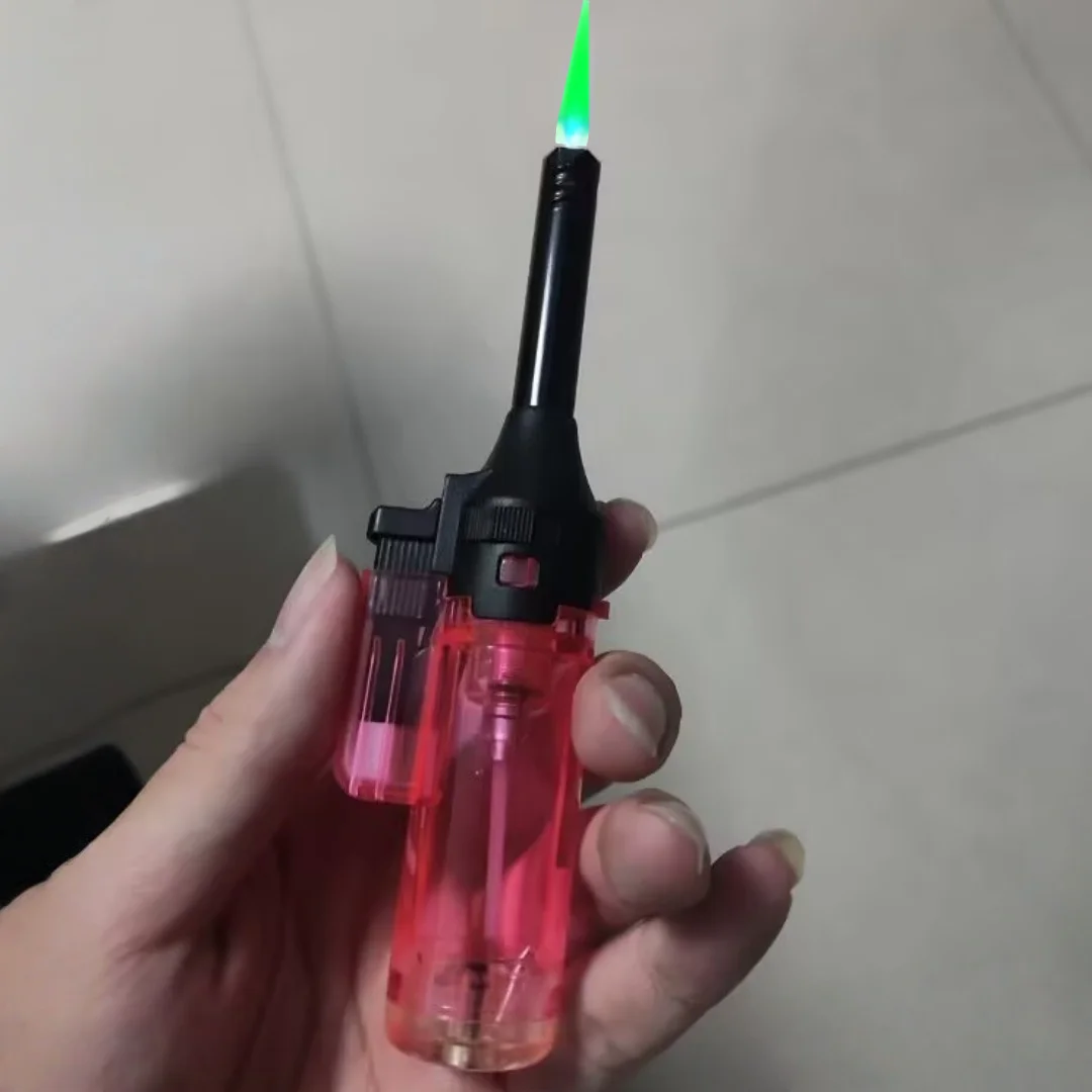 Encendedor portátil para el hogar, encendedor de Gas Visible de gran capacidad, antorcha de butano a prueba de viento, encendedor de cocina, arrancador de fuego para barbacoa