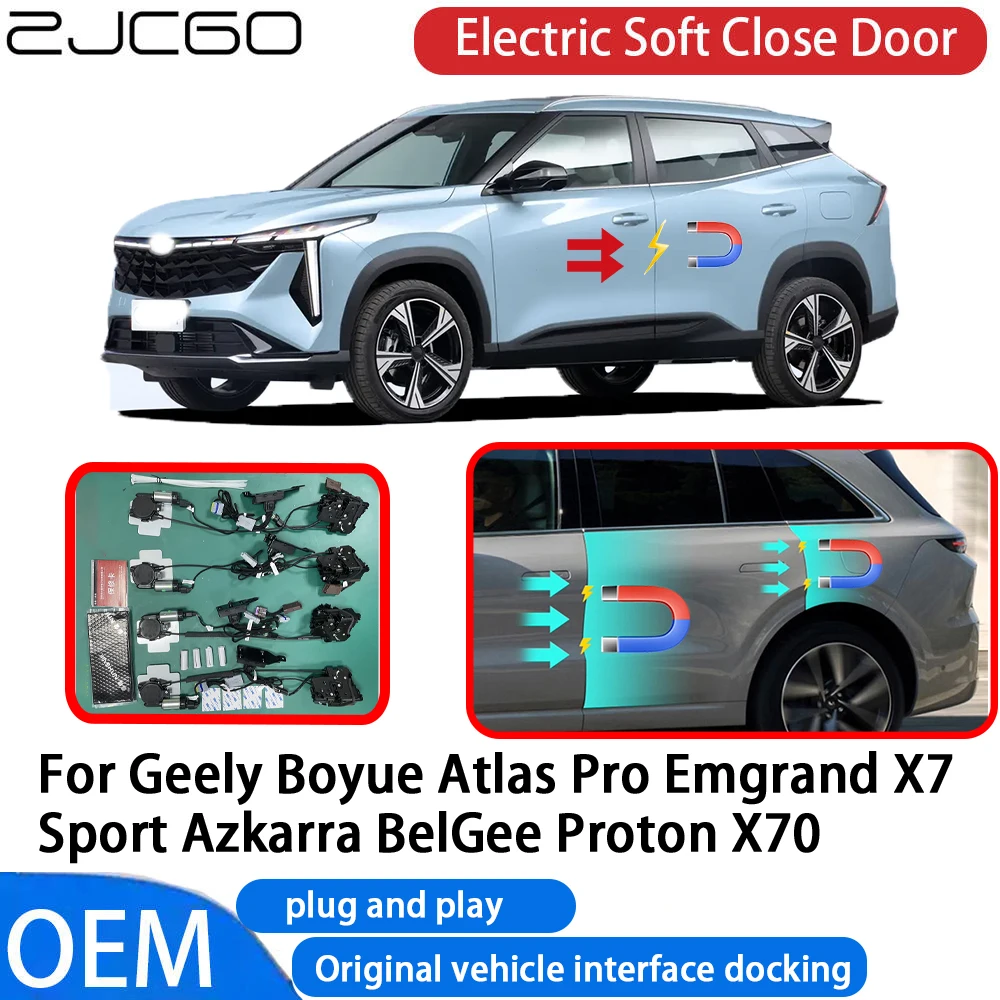 for Geely Boyue Atlas Pro Emgrand X7 Sport Azkarra BelGee Car Automatic Electric Soft Close Door Closer System OEM Plug and Play