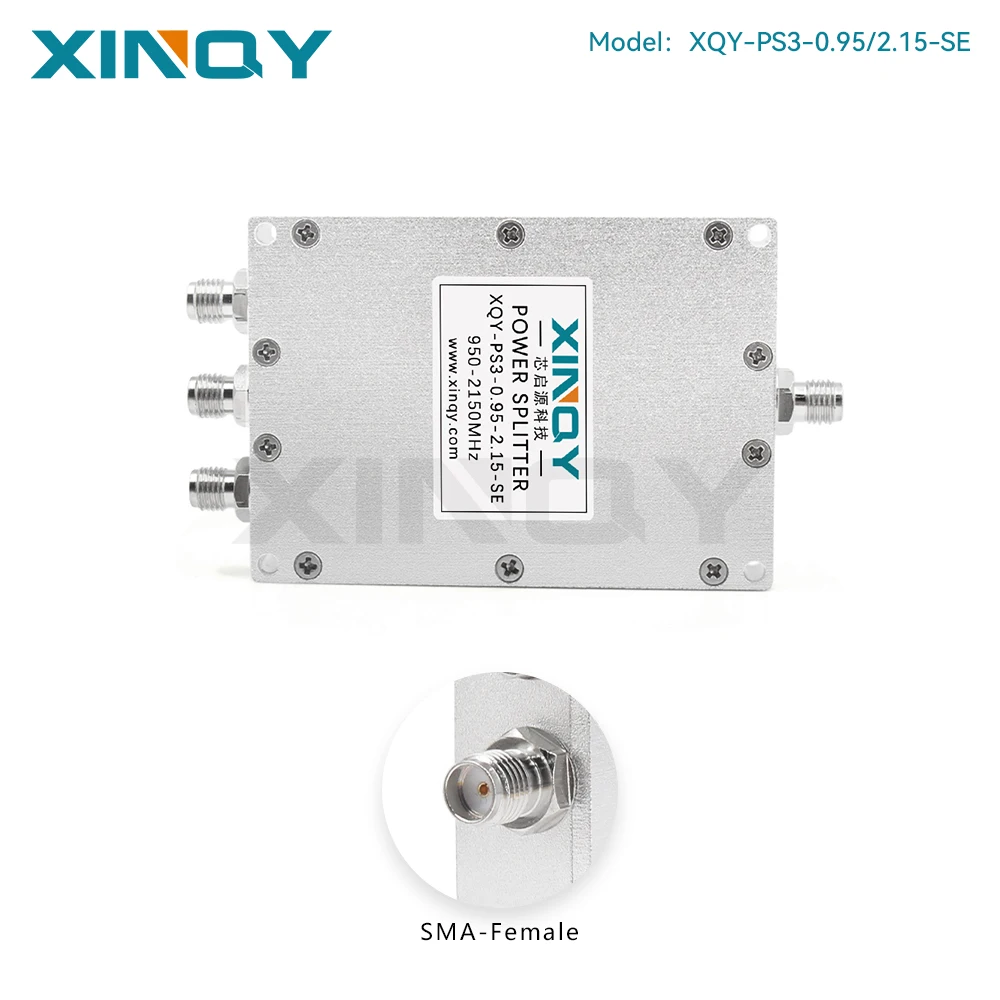 XINQY 1-to-3 Way Power Divider 0.95-2.15GHz L-Band SMA Signal Splitter for GNSS/GPS, Low Loss & High Isolation