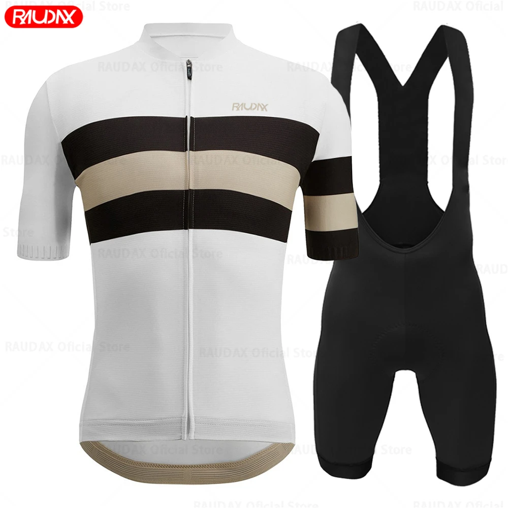 Raudax Cycling Jersey Set 2025 Sports Team Summer Youth MTB Bike Cycling Clothing Maillot Ropa Ciclismo Uniform Kit Top Shirts