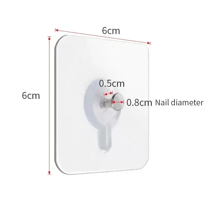 Wholesale Self-adhesive Wall Hook for Photo Frame Clock Strong Adhesive Transparent Nails Wall Hook Hangers Hanging Nail Holders