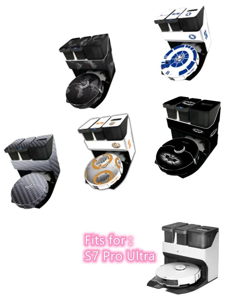 Filme adesivo bonito dos desenhos animados para roborock s7 pro ultra robô aspirador de pó peças acessórios