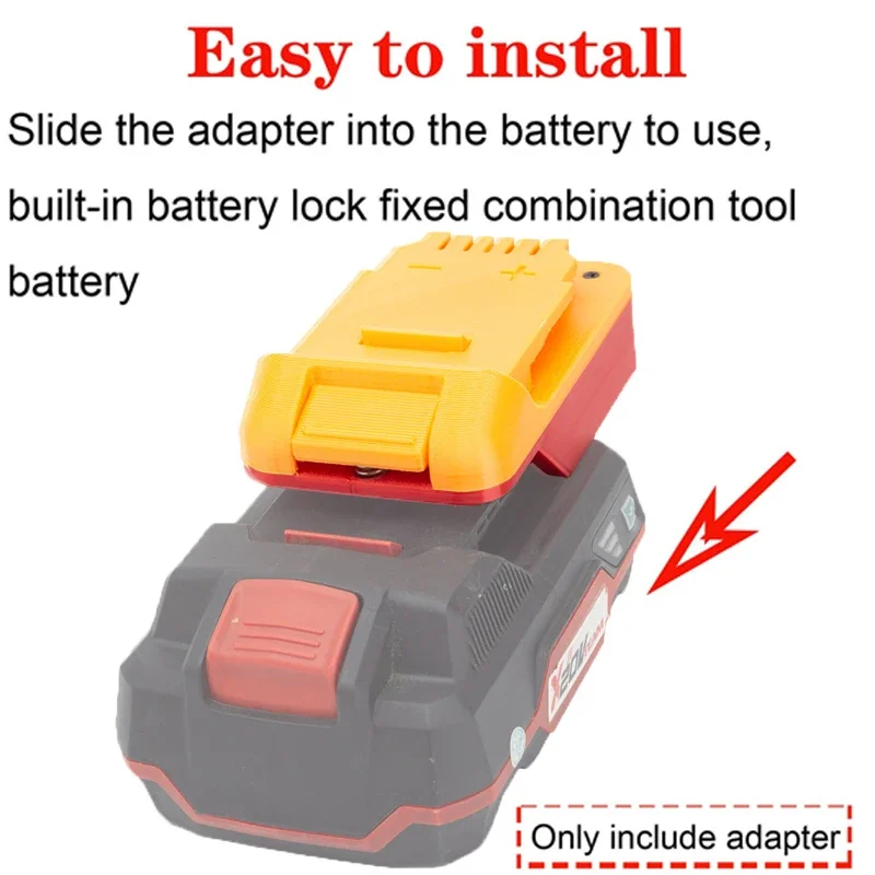 Imagem -04 - Adaptador de Bateria Li-ion para Dewalt 18 20v Conversor de Bateria Li-ion Acessórios Li-ion