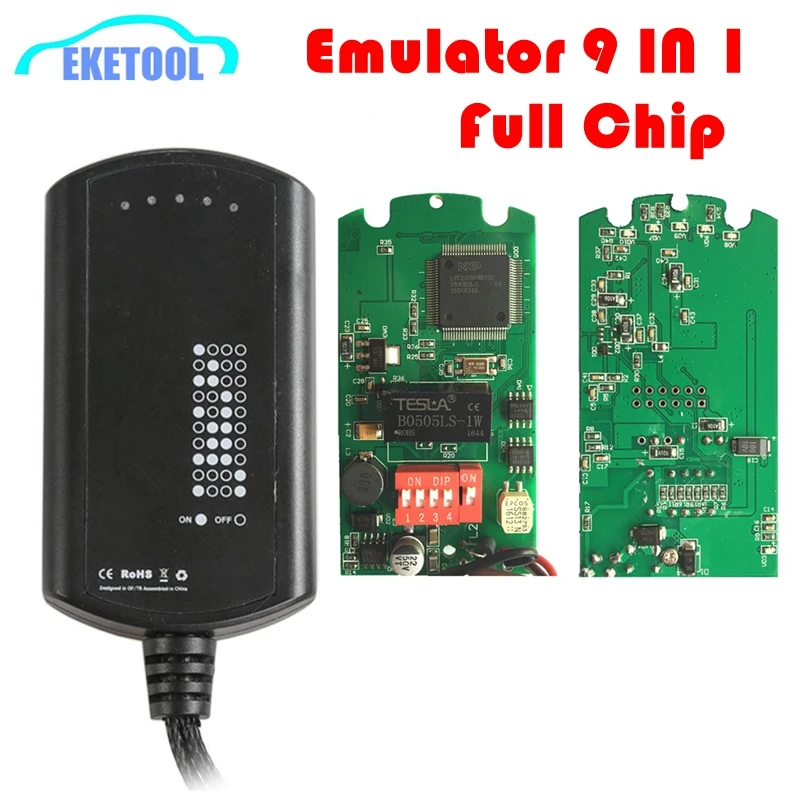 Truck Emulator 9 IN 1 Supports 9 Truck  Works EURO 4&5  No Need Software Full Chips For Ford/Benz/VOLVO/Renault/Scania