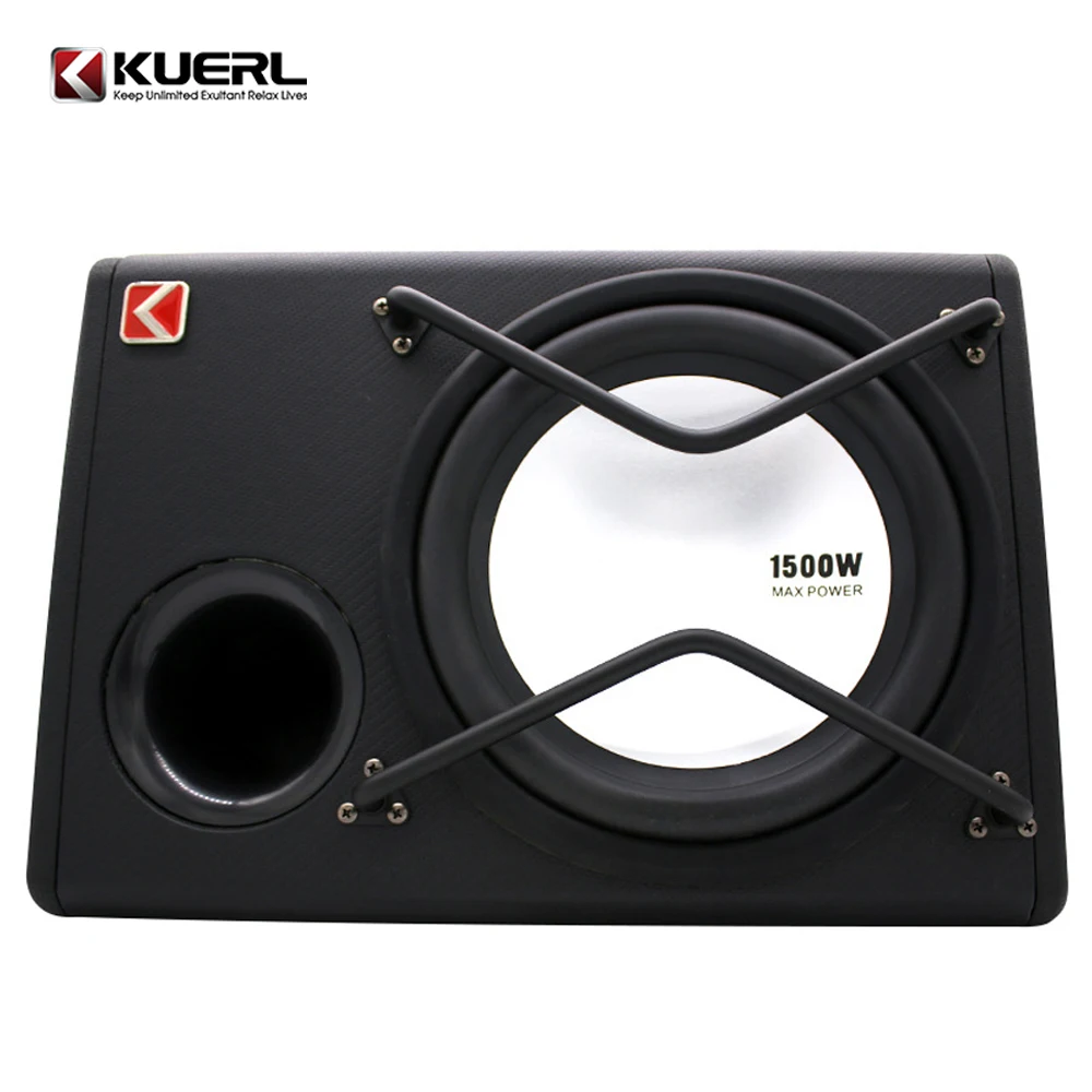 10 Inch Trapezoid Speaker Subwoofer With Amplifier Active Car Subwoofer Enclosure