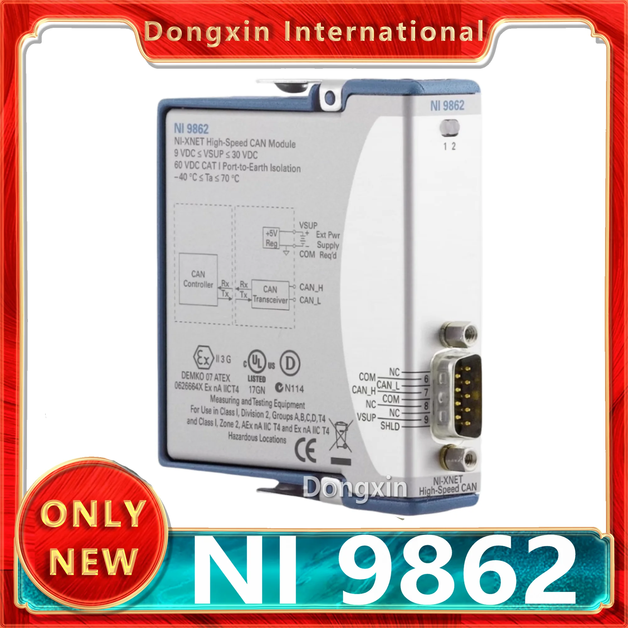 

NI 9862 1 port, high speed CAN module 781639-01