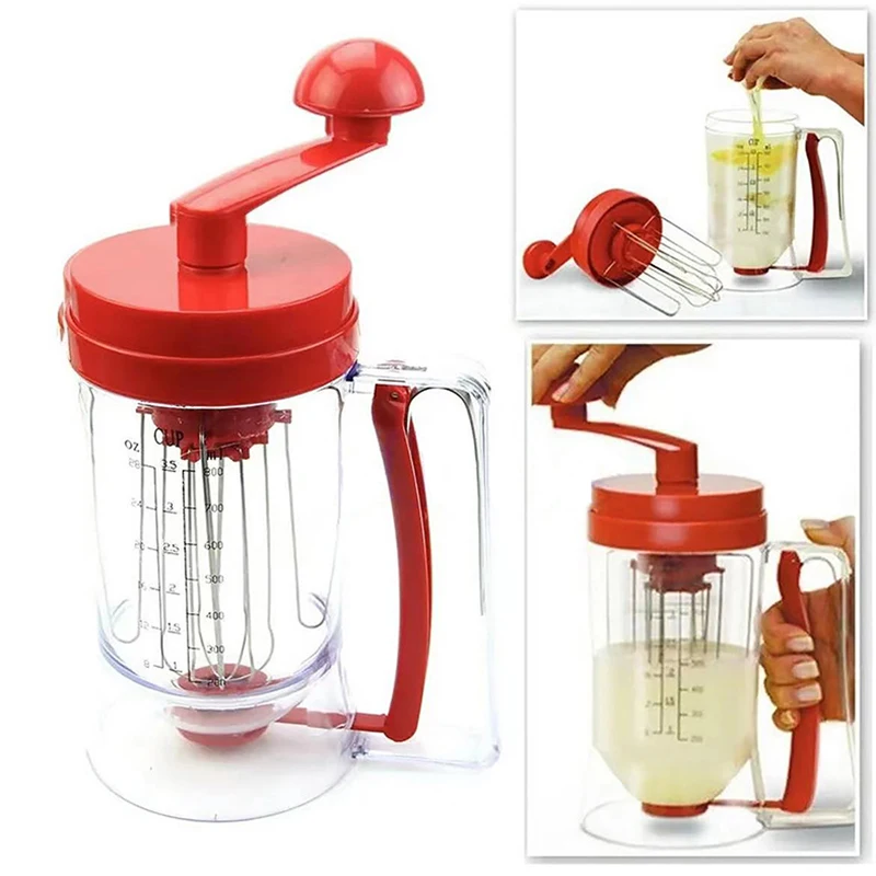 800ml Manual Cupcakes Pancakes Batter Dispenser Cupcake Funnel Batter Dispenser Cream Separator Tool Dough Machine Kitchen Tool