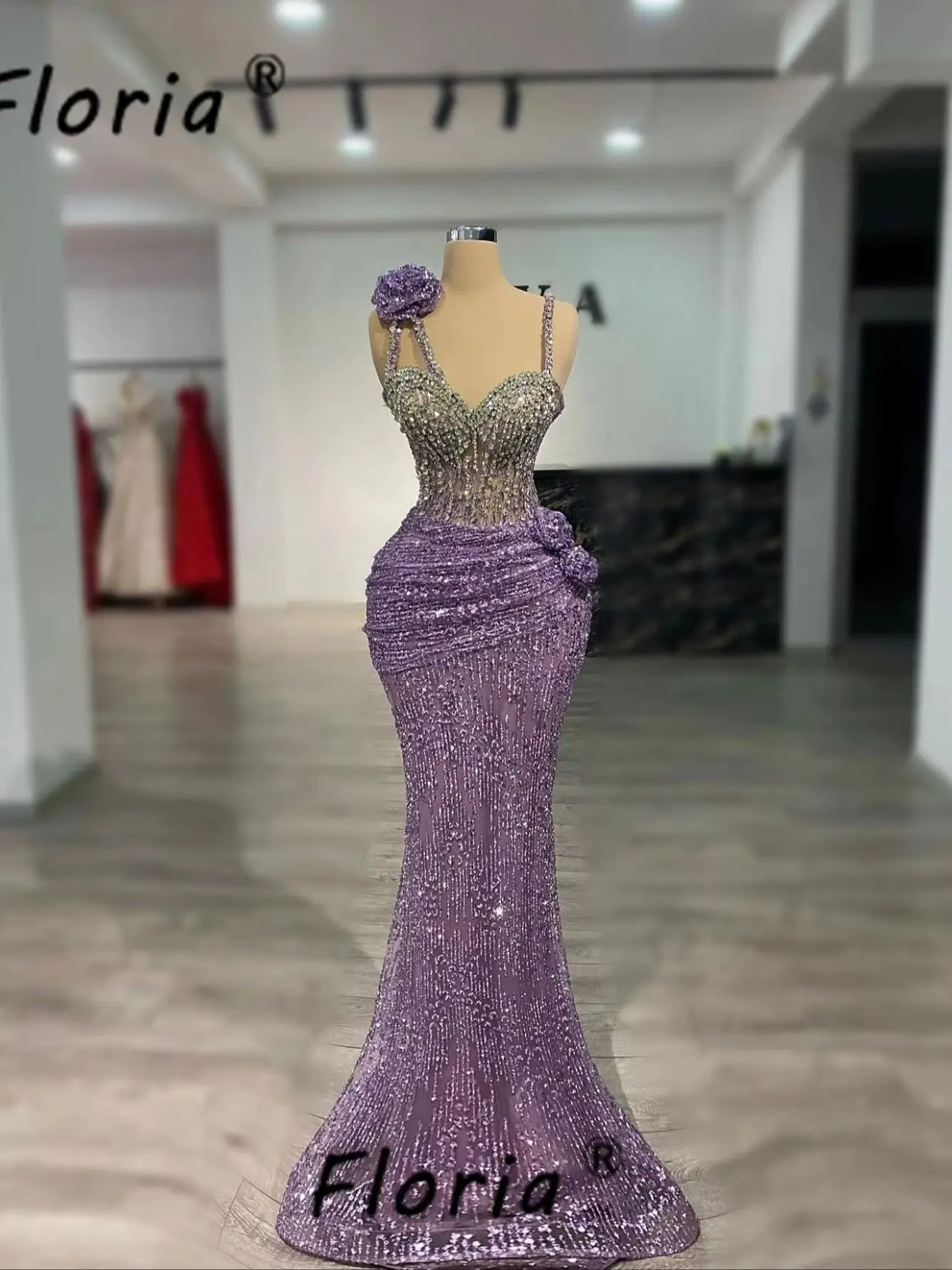 

Фиолетовое платье для выпускного вечера без рукавов с бисером, сексуальные вечерние платья с кристаллами и блестками, коктейльное платье по индивидуальному заказу, Robe de soiree 2025