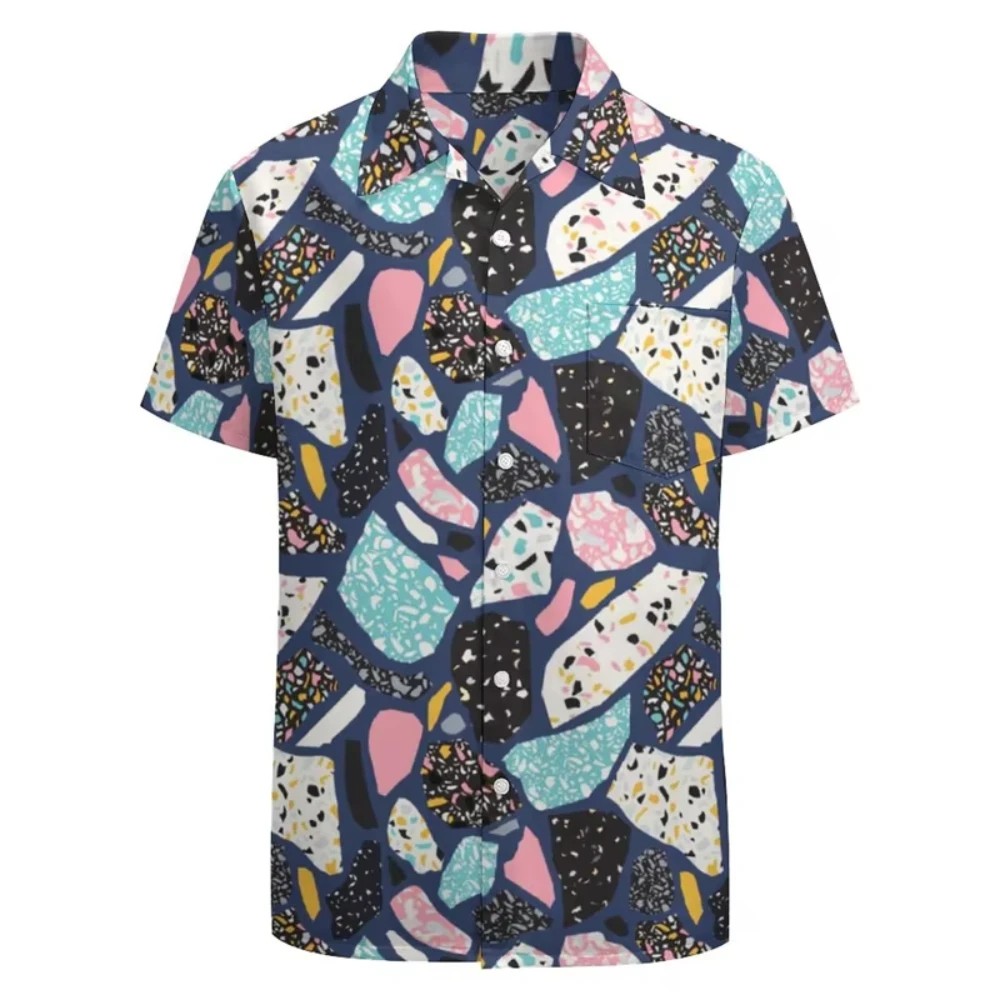 Chemise hawaïenne de fête avec graphiques rétro, chemise imprimée drôle pour hommes et femmes, chemises à manches courtes, chemisier de plage unisexe, hauts rabattus