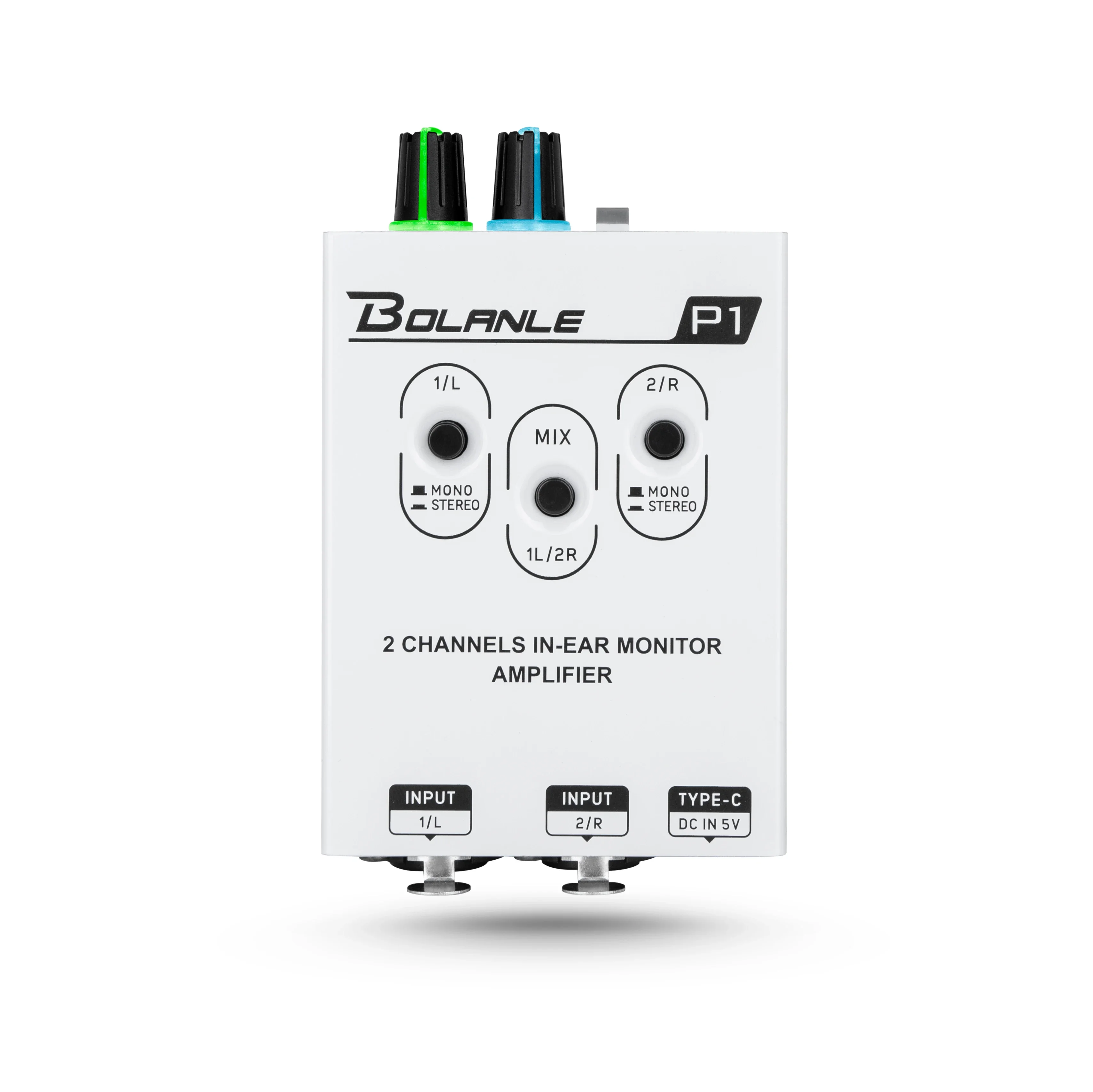 Bolanle P1 Professional Personal In-ear Monitor Amplifier - Dual Channel Stereo Mixing Headphone Amplifier