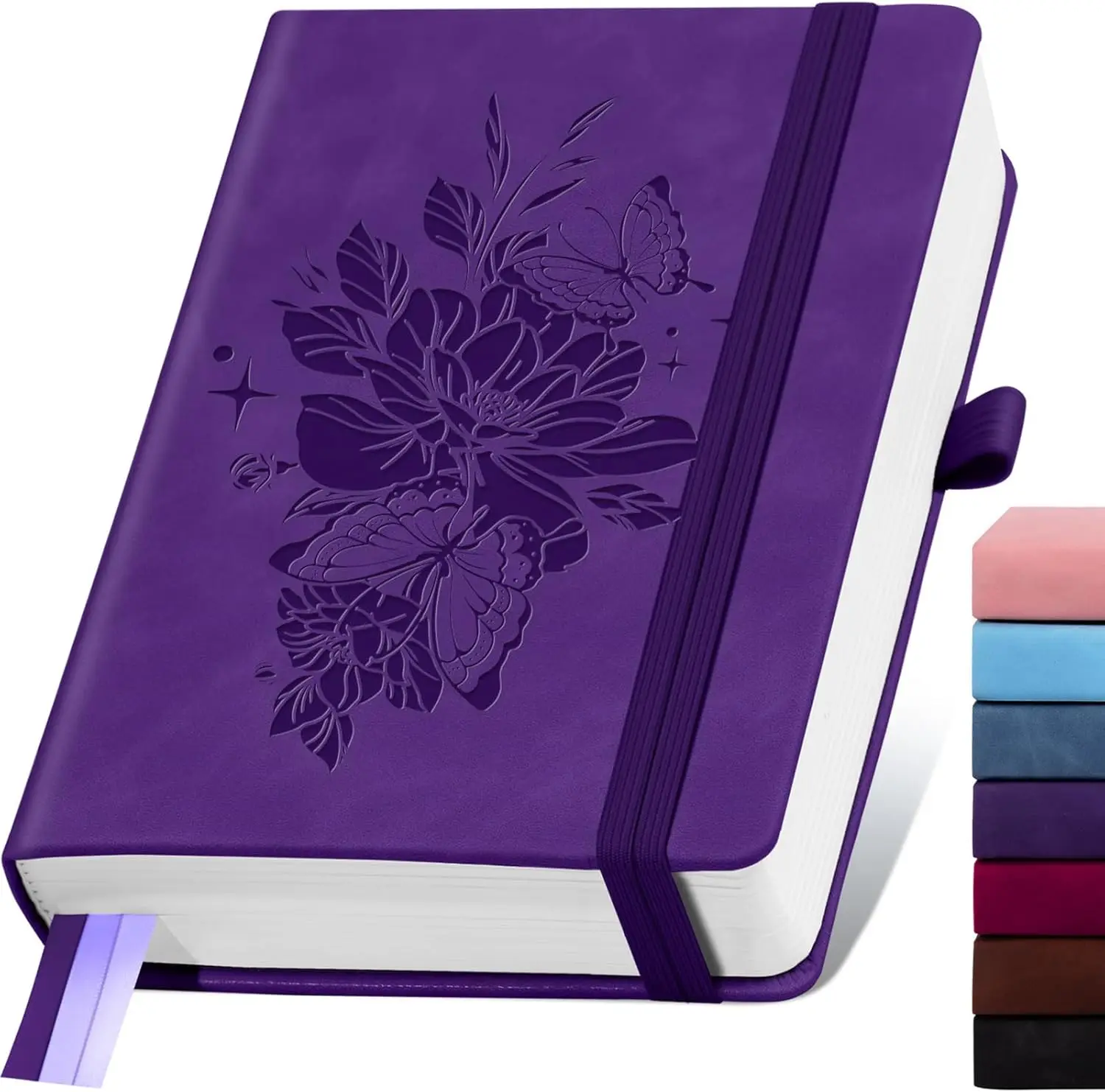 

Blank Journal Notebook 365 Pages, A5 Leather Sketch Book for Drawing, Travel, Work, School Note Taking