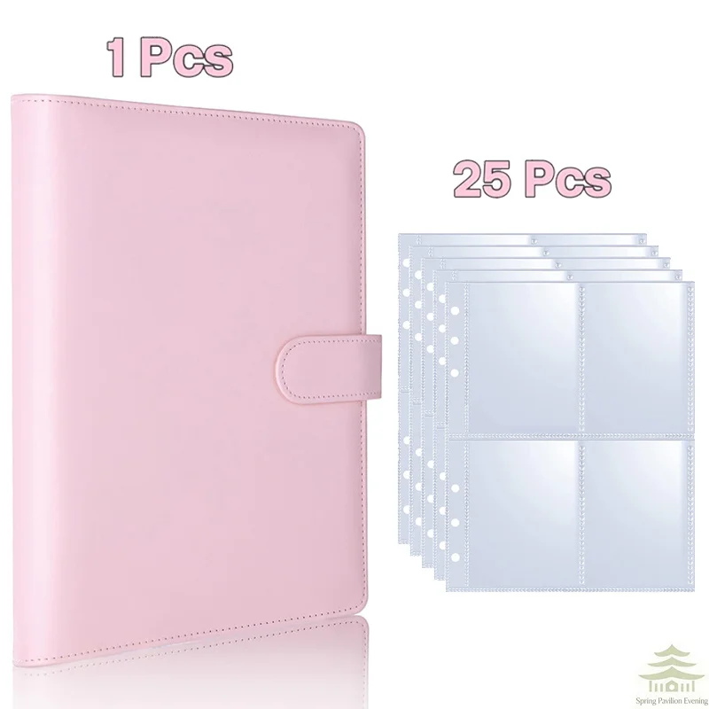 25pcs Page(4 Grids) Photo Card A5-Binder Kpop Photo Albums Idol Cards Loose-leaf Collect Book Binder Binder Photocard Holders