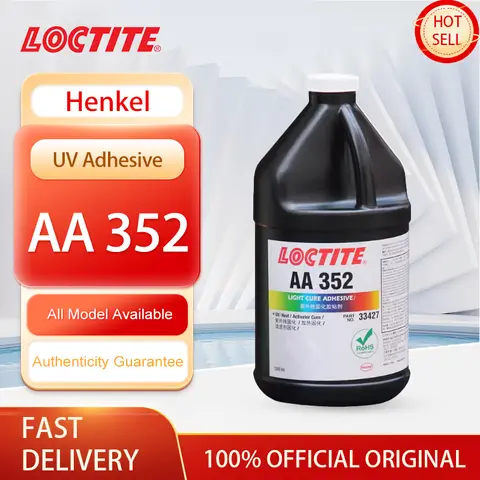 100% Original Loctite AA 352 Light Cure Adhesive UV Curable Adhesive 1L UV Acrylic Bonding Adhesive
