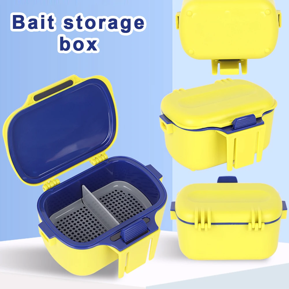 Vielseitige Angelköderbox, Angelhakenköder, gefälschte Köderboxen, isoliert, atmungsaktiv, feuchtigkeitsbeständig, für Regenwürmer und lebende Köder