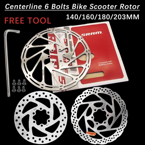 Imagen 1 del producto Disco de freno para bicicleta SRAM AVID DEORE SM RT56 140mm 160mm 180mm 203mm, freno de disco hidráulico con tornillos, adecuado para bicicletas de montaña