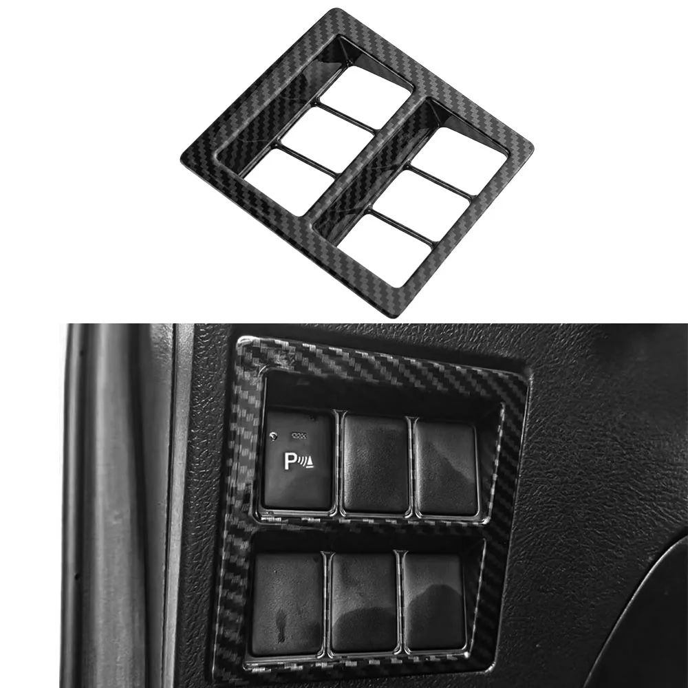 

For Toyota Fortuner 2016-2021 2022 Hilux Revo Conquest 2015-2021 LHD Head Light Switch Panel Sticker Simulated Carbon Fiber
