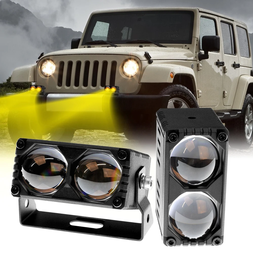 

90W Automobile Light For Motorbike Off-road Front Auxiliary 9000lm 6000k/3000k Super Bright Mini Driving Led Lights Headlight