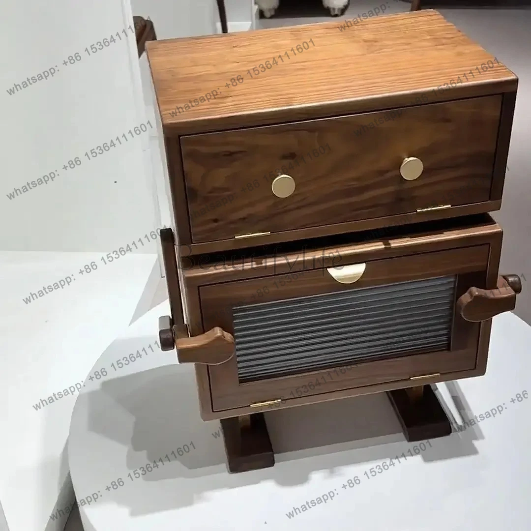 

Rotatable Bedroom Cartoon Robot Cabinet North American Bedside Table Living Room Sofa Side Few Cartoon Ideas