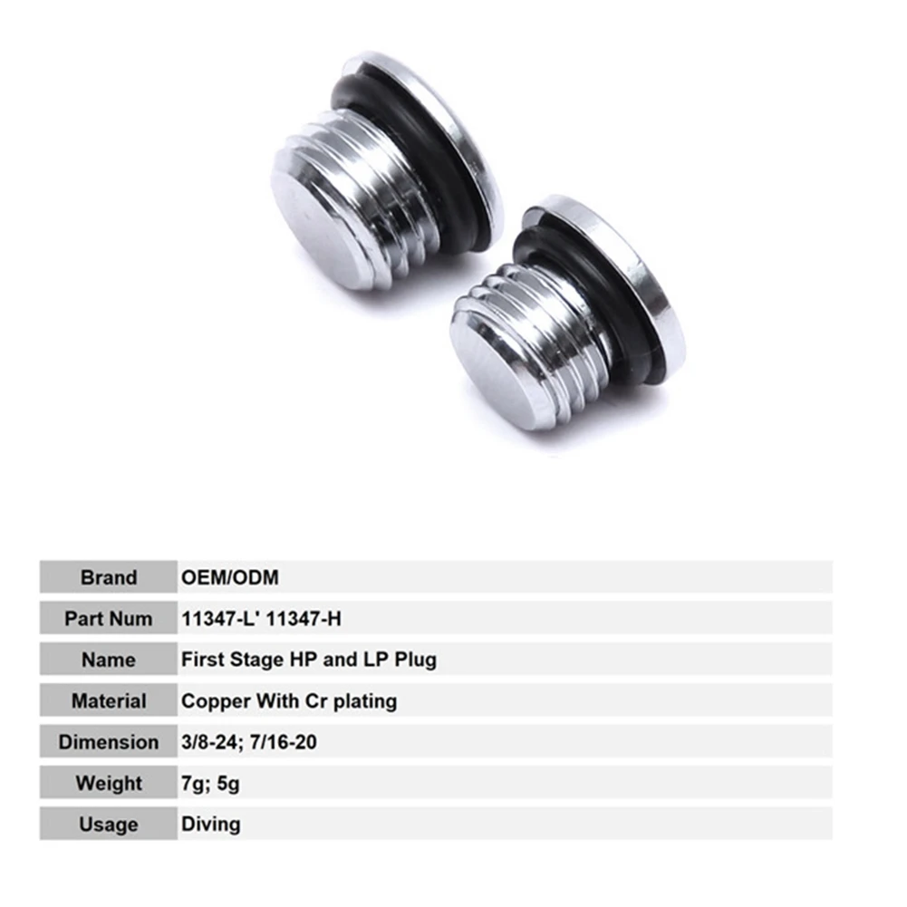 Scuba Diving 1St Stage Regulator LP Low Pressure Port Plug Scuba Diving Replacement Part