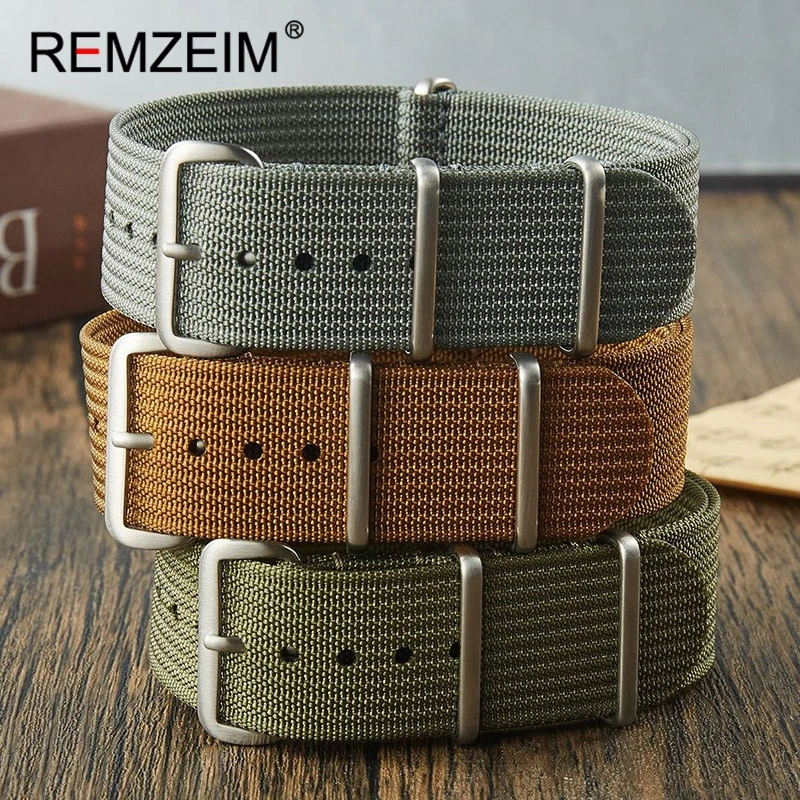 High Density Nylon Strap 18mm 20mm 22mm Stainless Steel Buckle Men Women Replacement Bracelet Wrist Band Watch Accessories