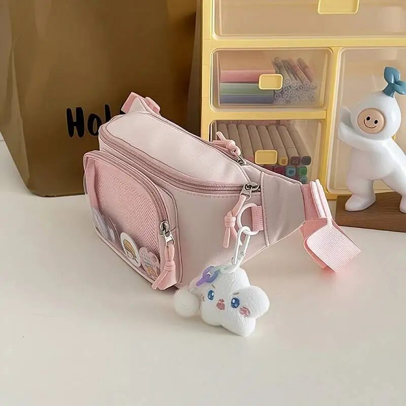 Neue süße Anime Ita Bag – Stylische Damen-Outdoor-Fahrrad-Umhängetasche, transparente Bauchtasche für Mädchen, DIY Comic-Display-Schultertasche – Detail 19