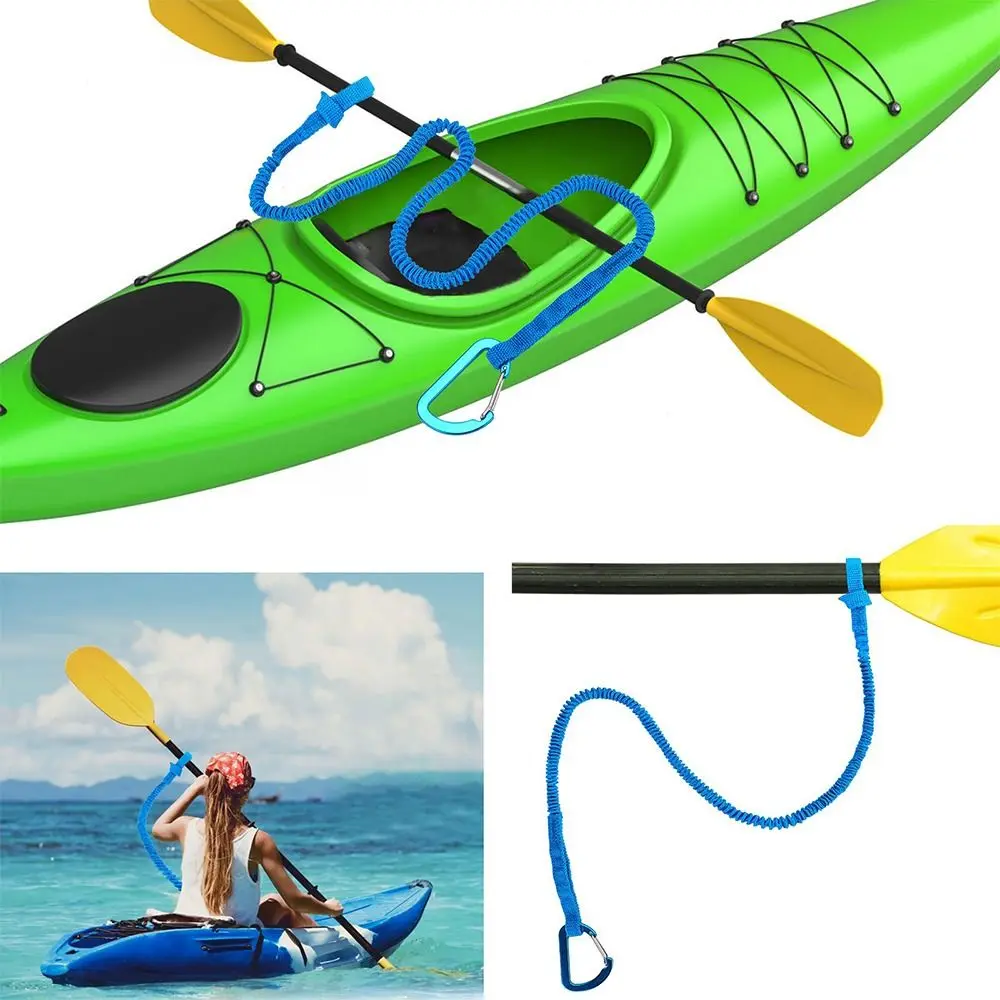 

High Quality with Safety Hook Kayak Paddle Leash 4 Colors Adjustable Tie Rope Canoe Safety Rope for Kayak Paddles